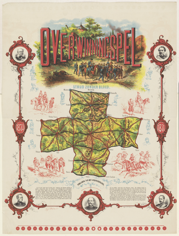 Ein buntes Stadtplan von Overwiningspel, Deutschland, mit lachenden Menschen, Bäumen und klar beschrifteten Sehenswürdigkeiten.